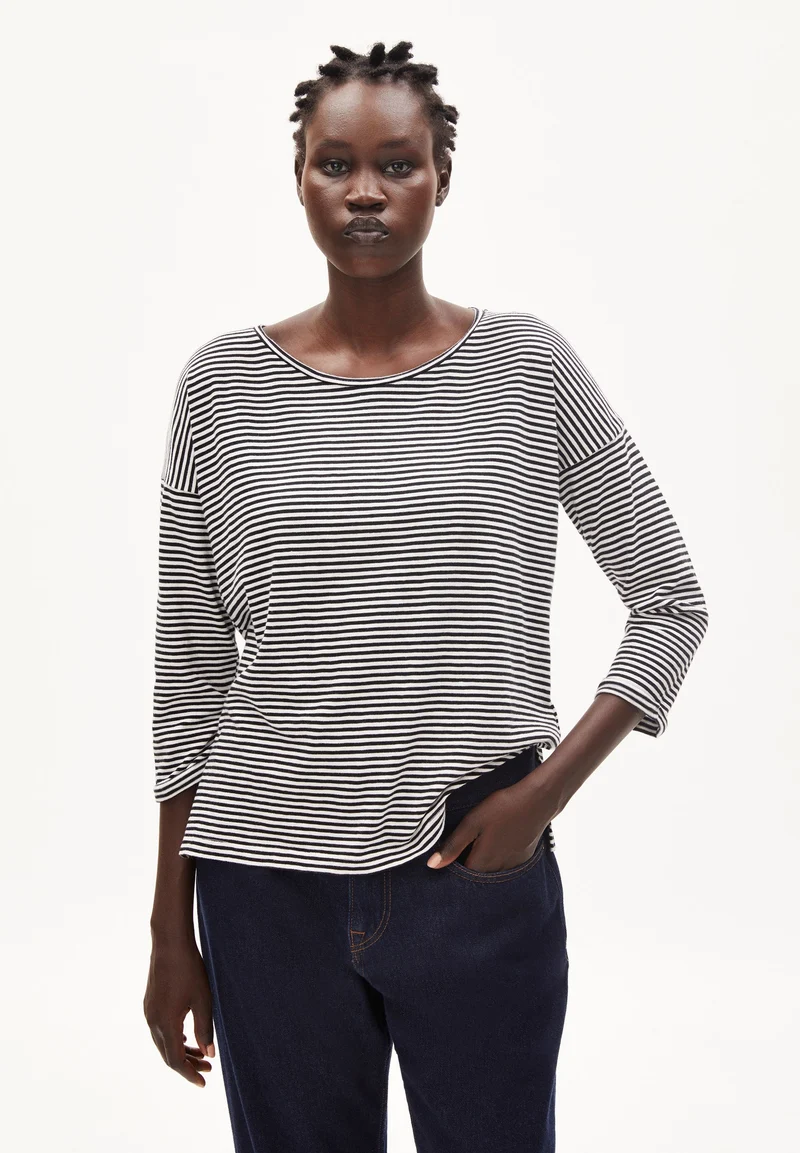 SIANAA LOVELY STRIPES | black-oatmilk