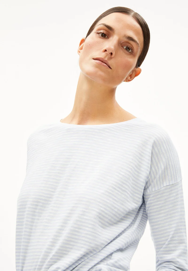 SIANAA LOVELY STRIPES | morning sky-oatmilk
