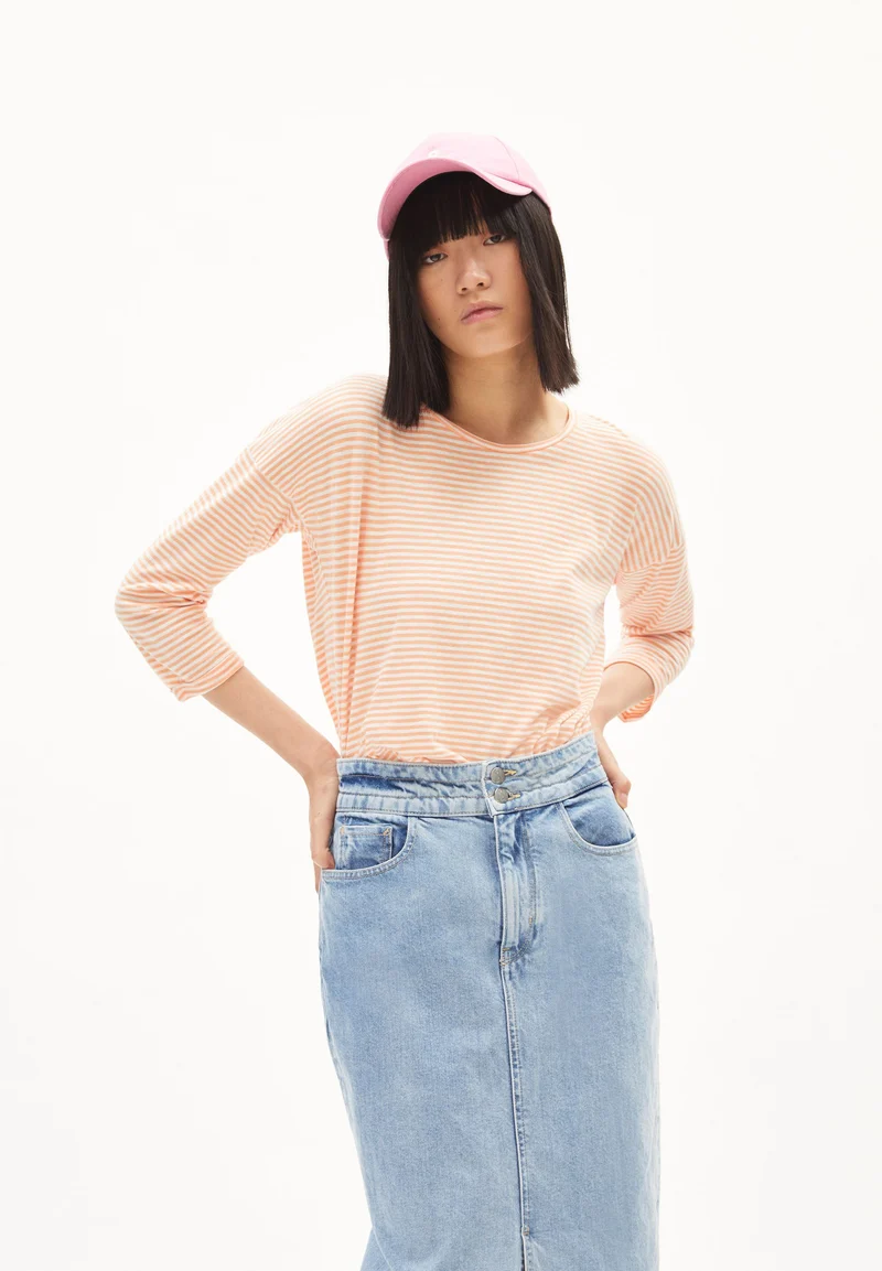 SIANAA LOVELY STRIPES | warm peach-oatmilk