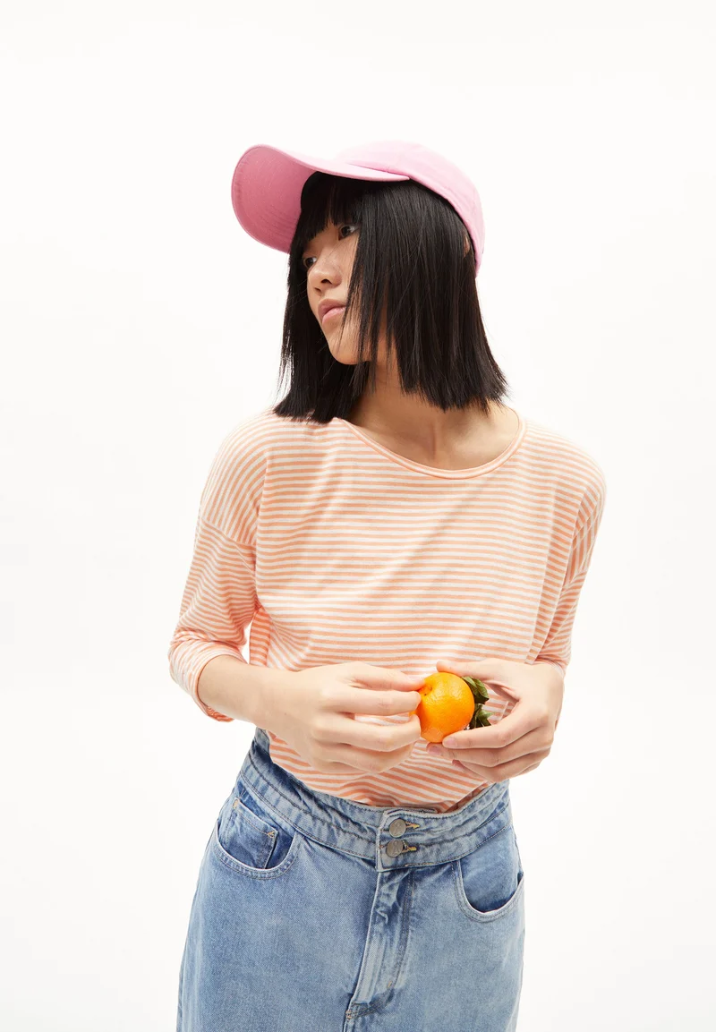 SIANAA LOVELY STRIPES | warm peach-oatmilk