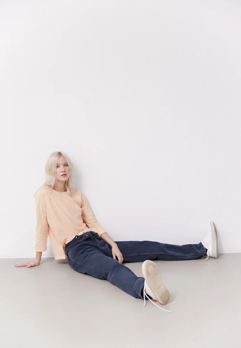 SIANAA LOVELY STRIPES | warm peach-oatmilk