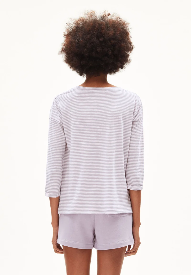 SIANAA LOVELY STRIPES | purple noise-oatmilk