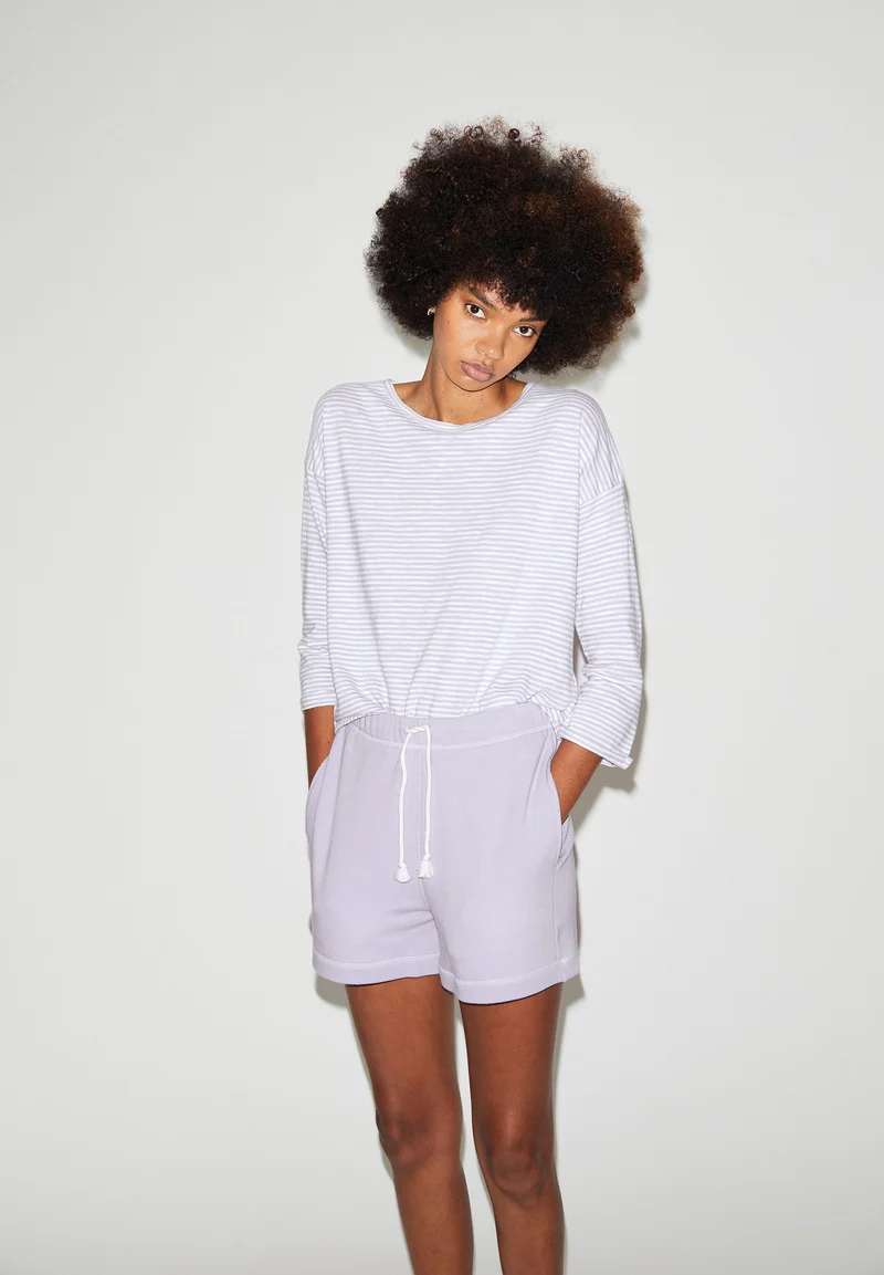 SIANAA LOVELY STRIPES | purple noise-oatmilk