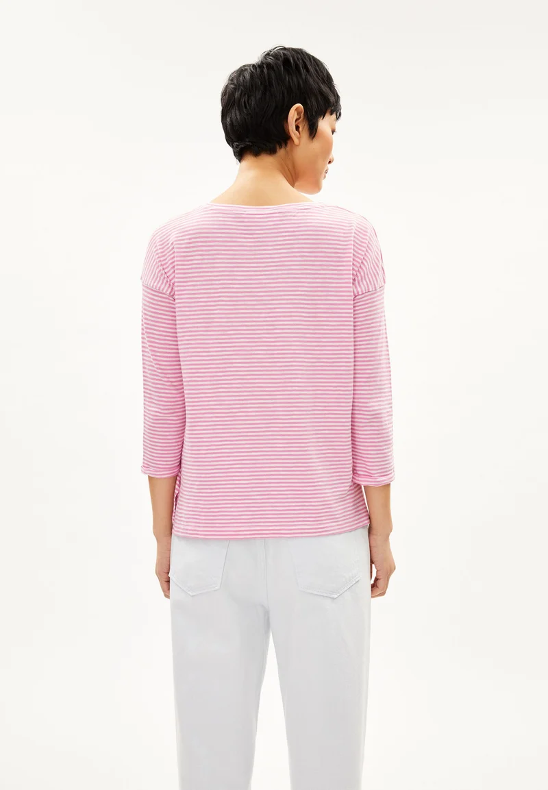 SIANAA LOVELY STRIPES | raspberry pink-oatmilk