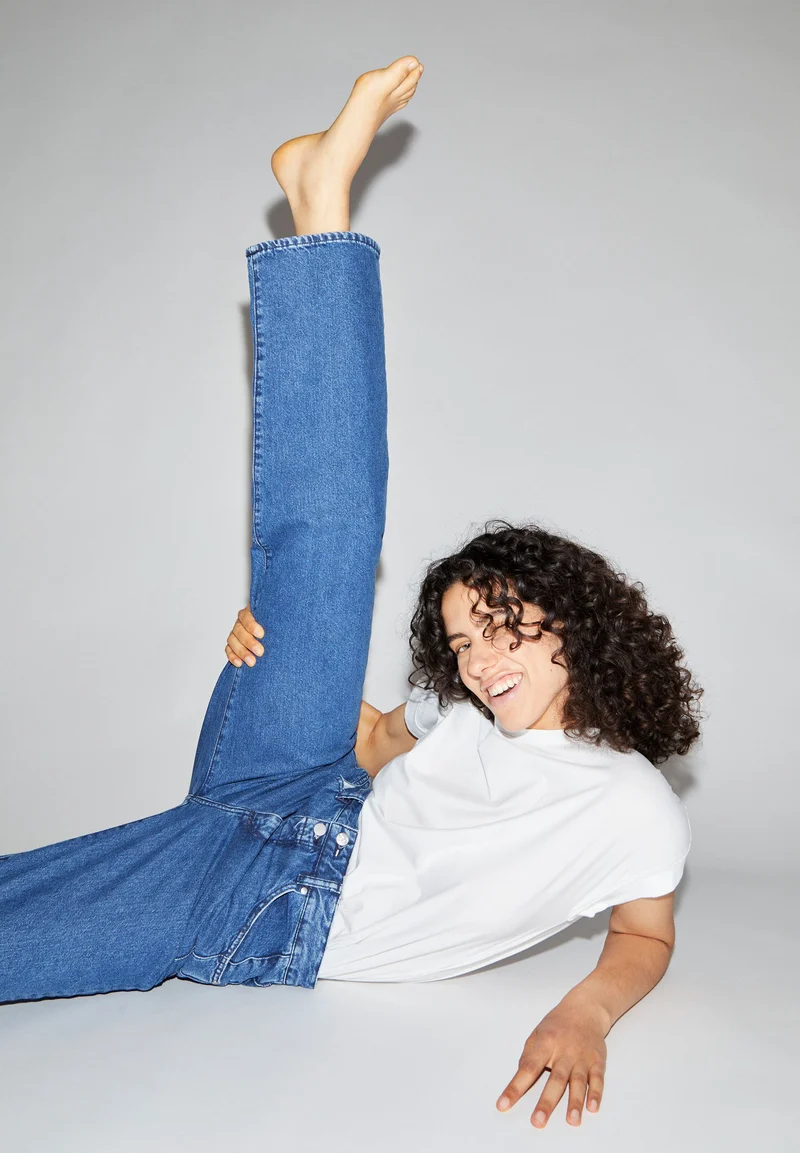 HAAYI LOW WAIST BAGGY JEANS | hyper blue