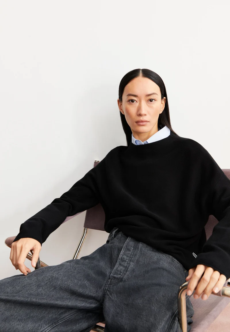 MERINAA STRICKPULLOVER | black