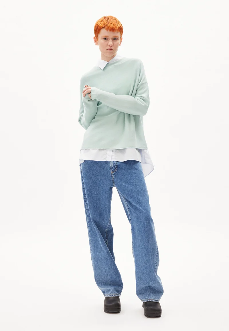 MERINAA STRICKPULLOVER | polar green
