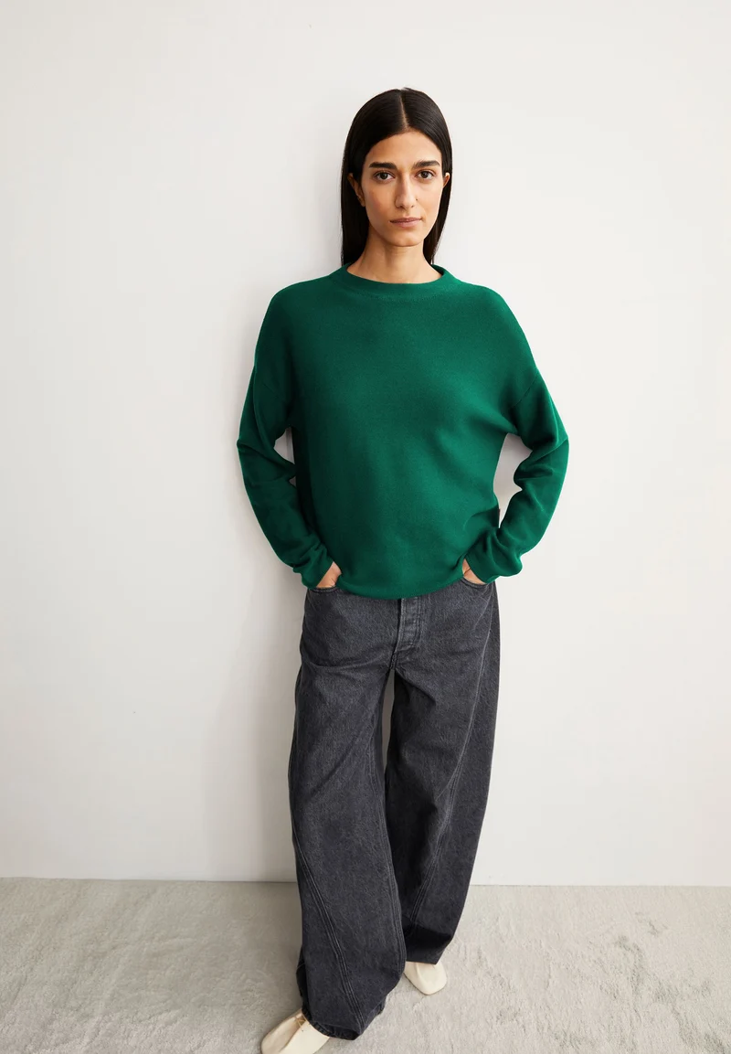 MERINAA STRICKPULLOVER | emerald green