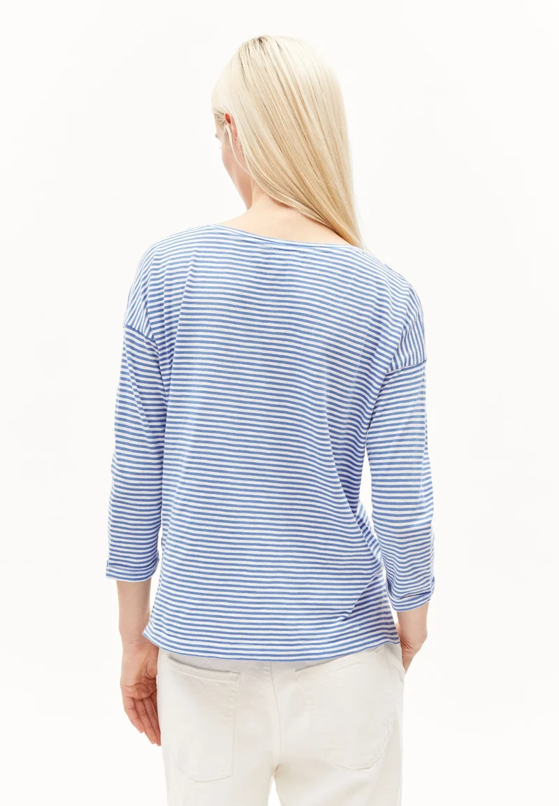 SIANAA LOVELY STRIPES | blue bloom-oatmilk