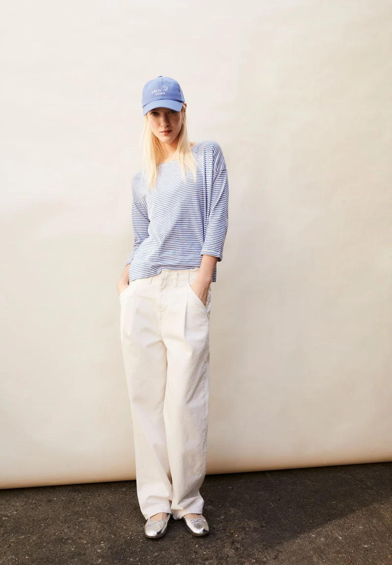 SIANAA LOVELY STRIPES | blue bloom-oatmilk