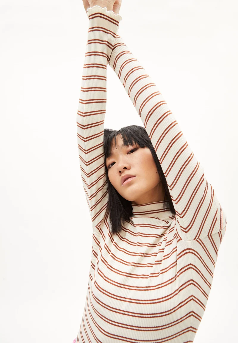 FATIMAA DOUBLE STRIPES | cacao-undyed