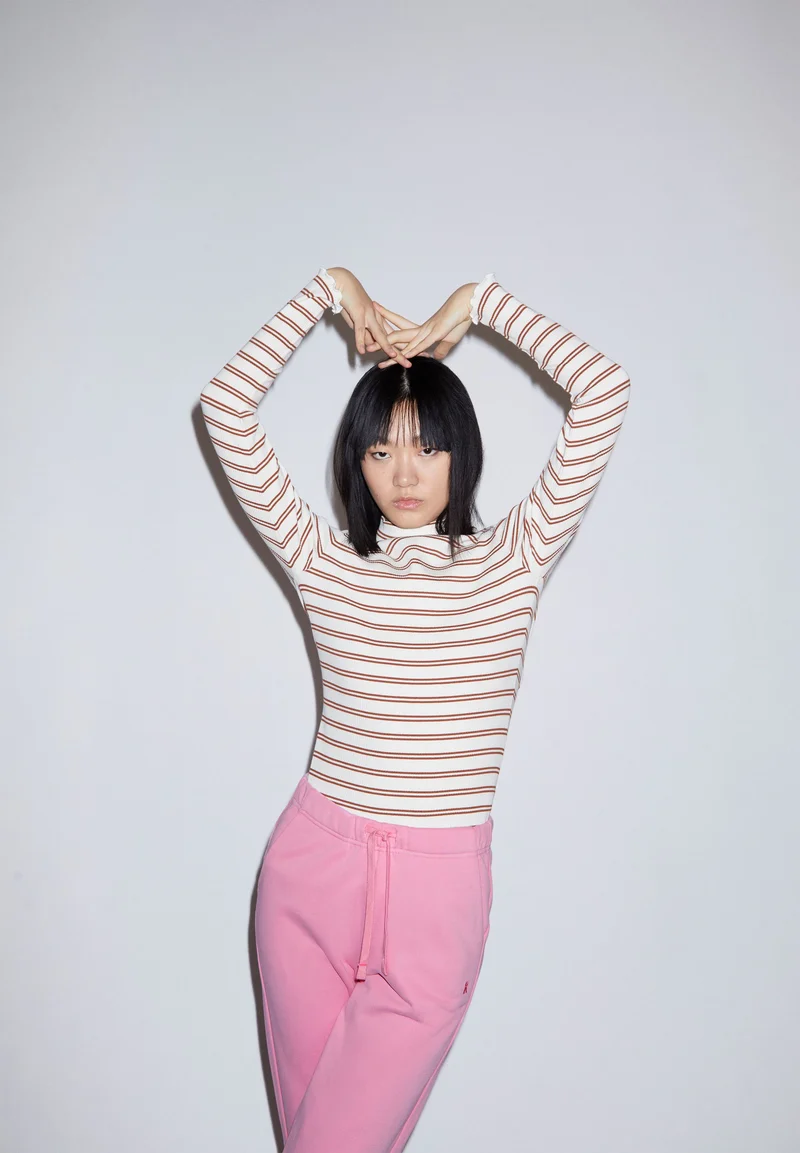FATIMAA DOUBLE STRIPES | cacao-undyed