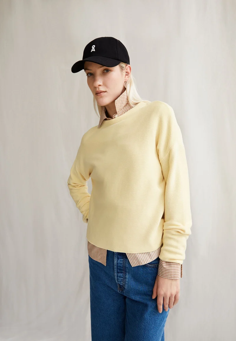 MERINAA STRICKPULLOVER | early yellow