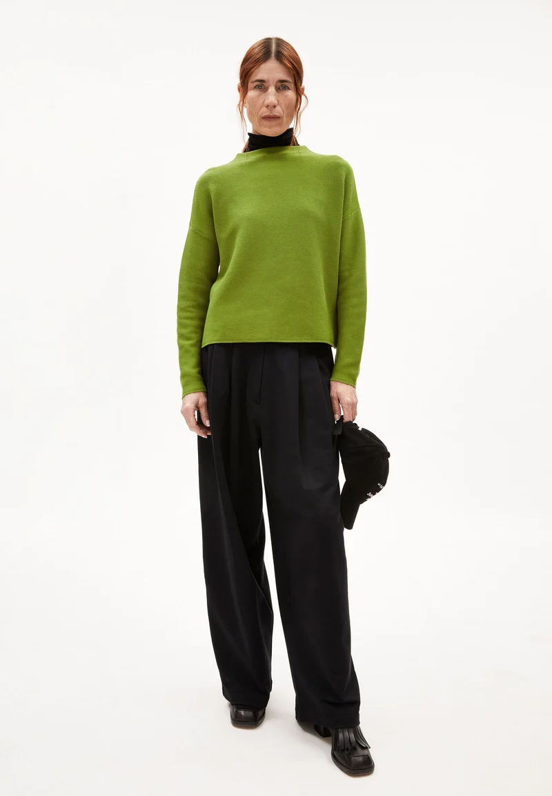MERINAA STRICKPULLOVER | dark moss