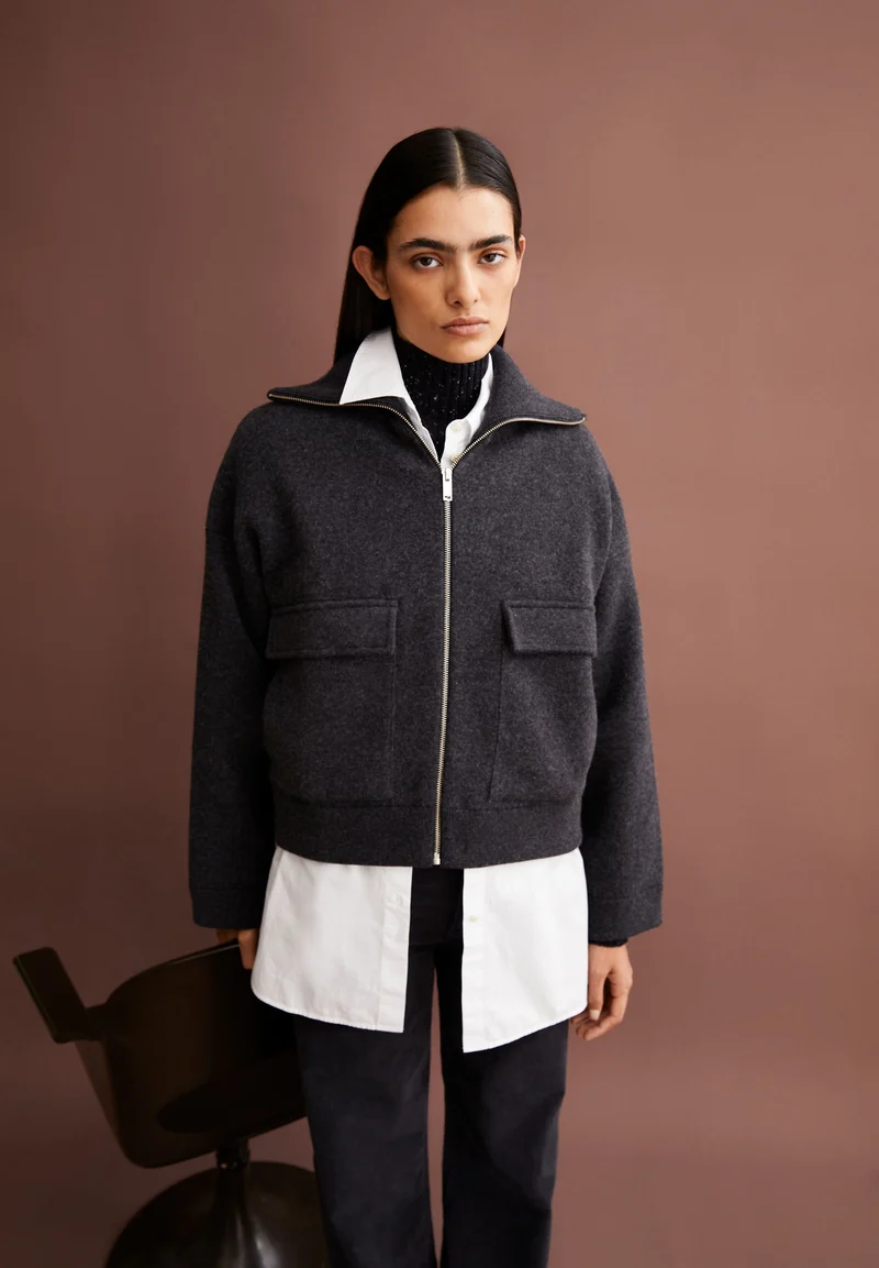 JOANIAAS STRICKJACKE | steel melange