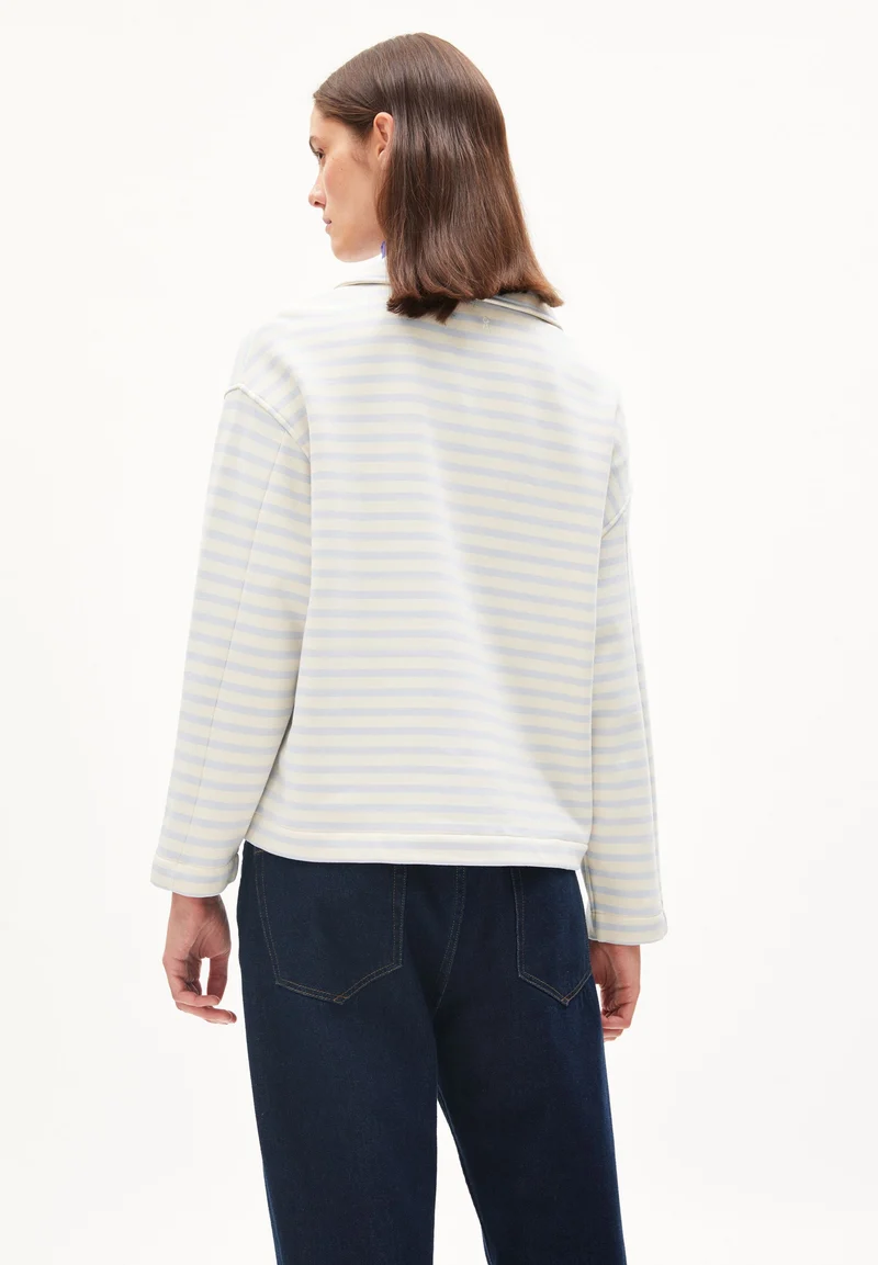 NAIRAA STRIPE | morning sky-undyed
