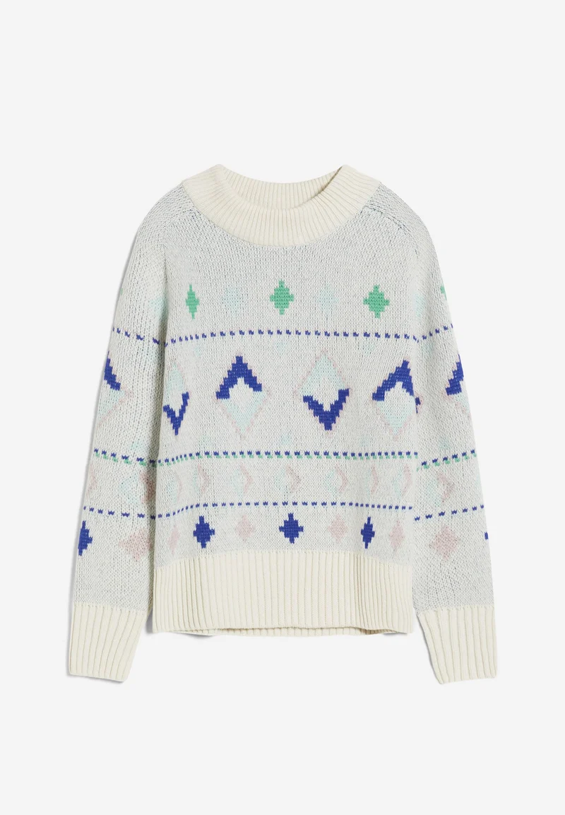 HOLGAA NAIVE FAIRISLE | oatmilk-apple neon
