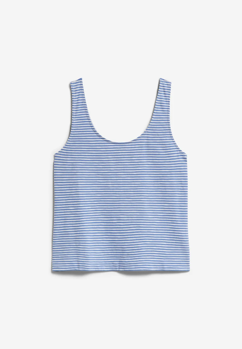 MINAAMI LITA TOP | blue bloom-oatmilk