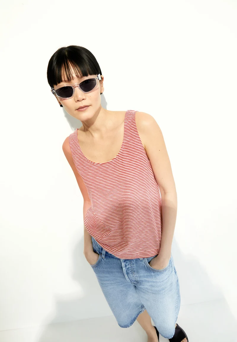 MINAAMI LITA TOP | oatmilk-coral blush
