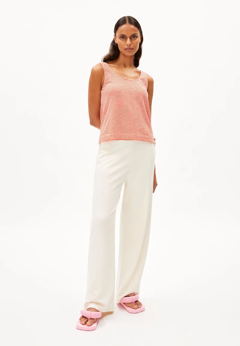 MINAAMI LITA TOP | poppy red-oatmilk