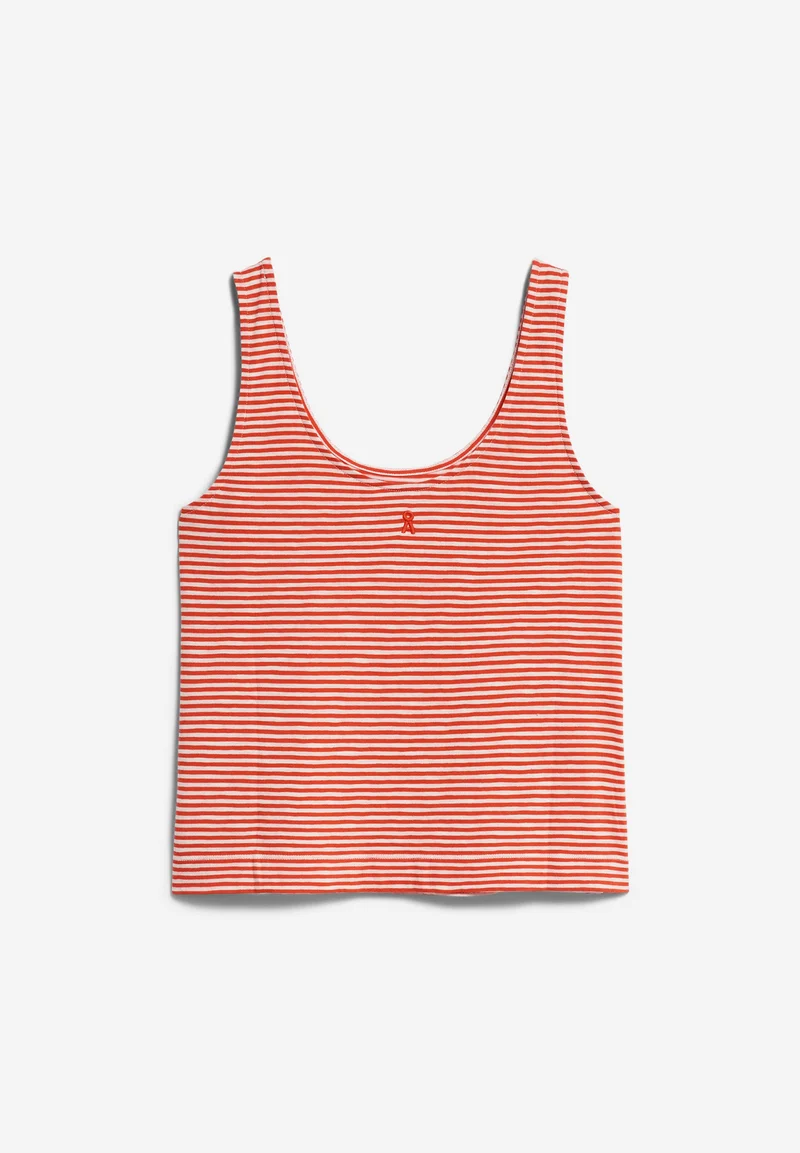 MINAAMI LITA TOP | poppy red-oatmilk