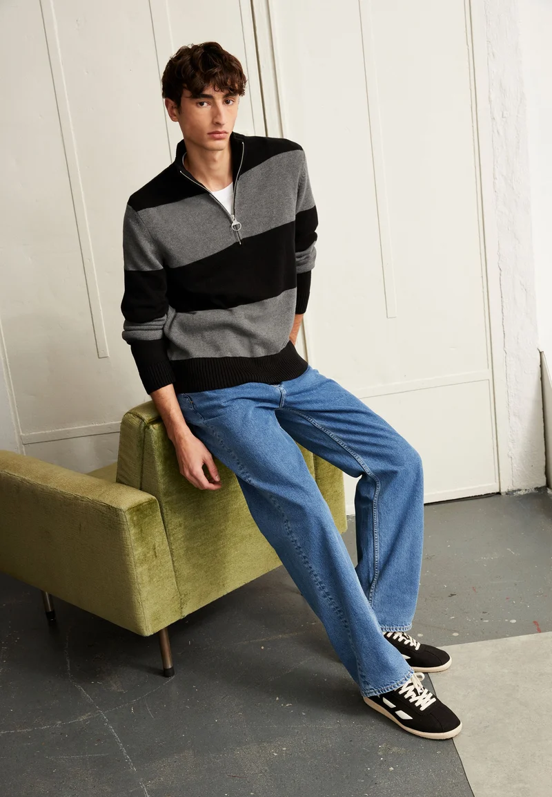 MAAURES | black-mid grey melange
