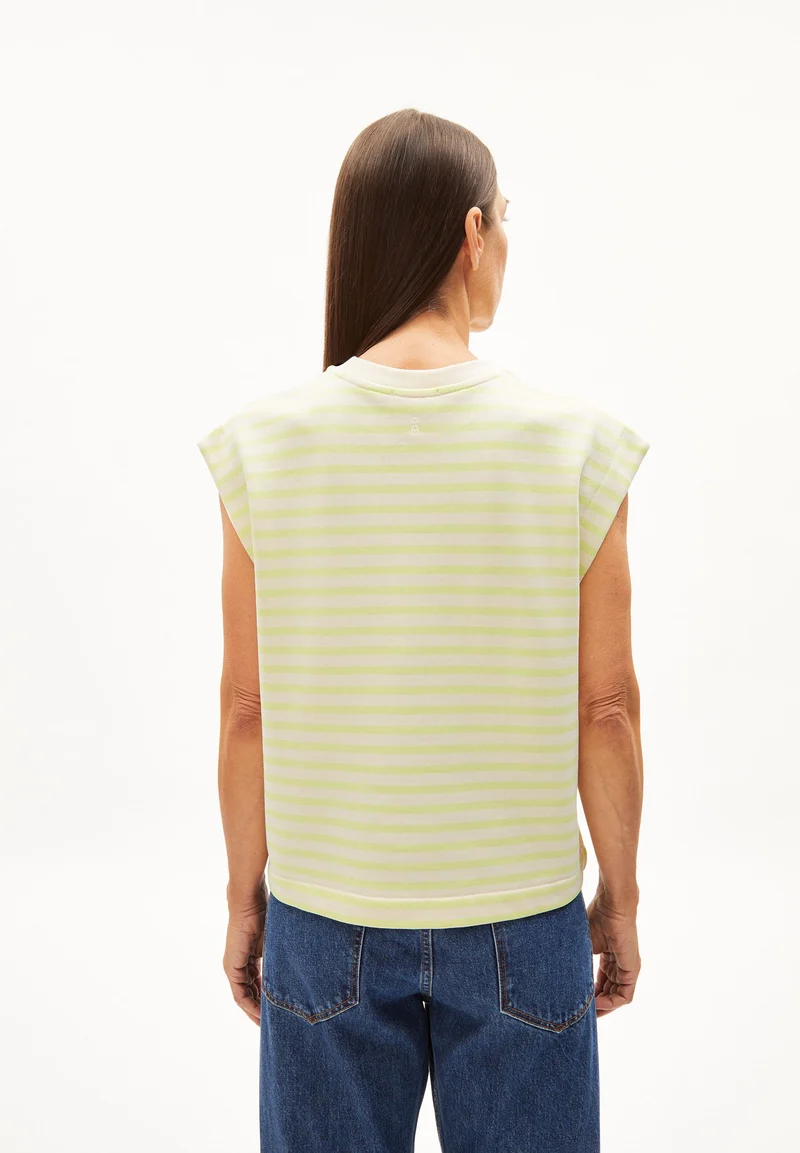 ARANJAA STRIPE | light lime-undyed