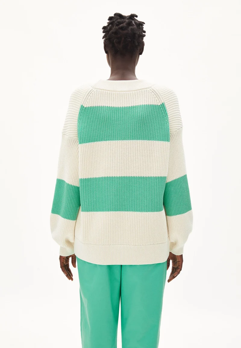 HAAYLE BLOCKSTRIPES | undyed-bright lime