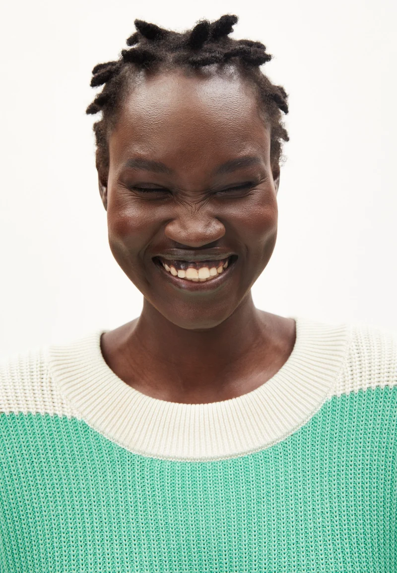 HAAYLE BLOCKSTRIPES | undyed-bright lime