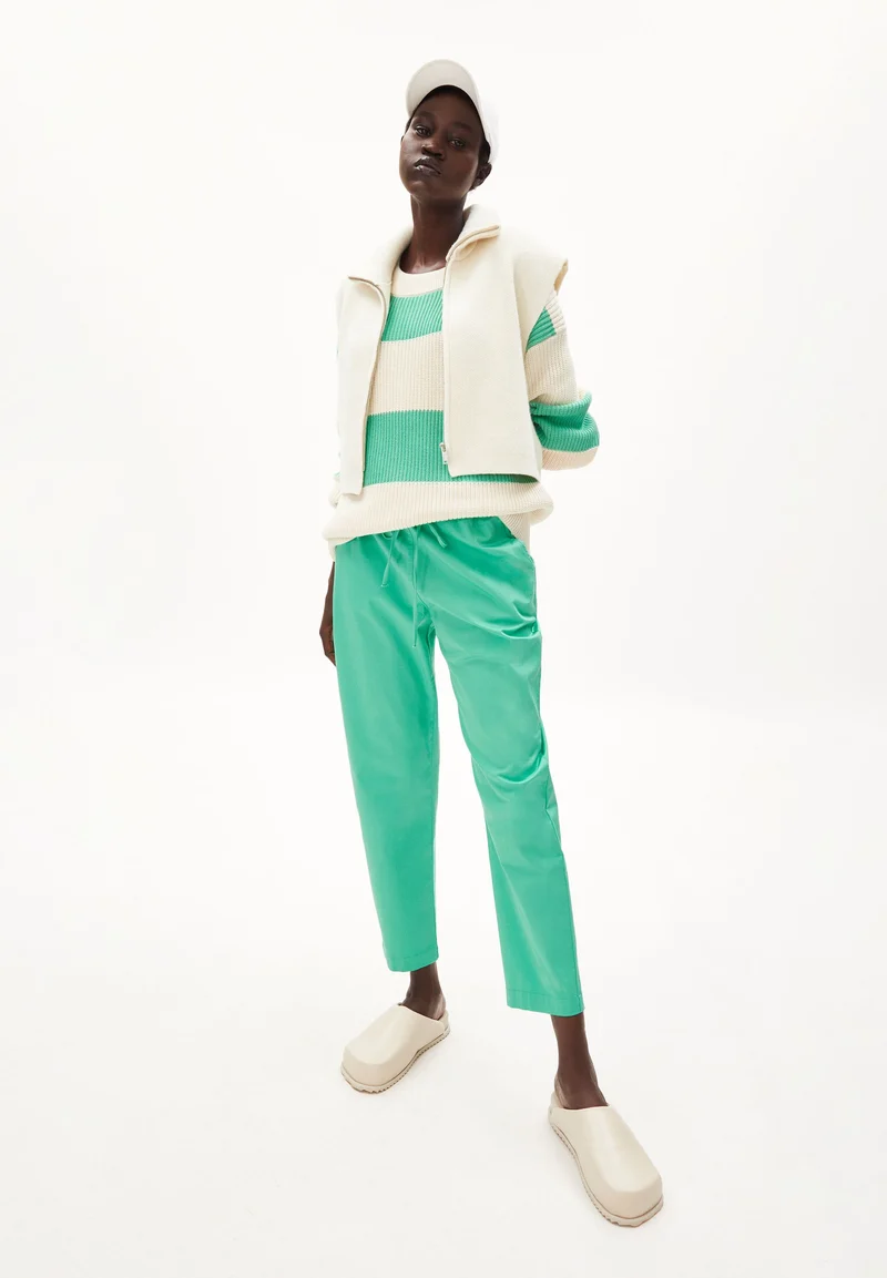 HAAYLE BLOCKSTRIPES | undyed-bright lime