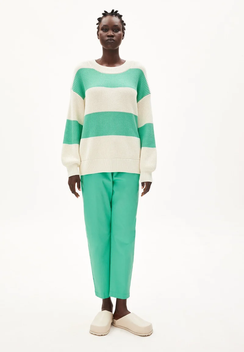 HAAYLE BLOCKSTRIPES | undyed-bright lime