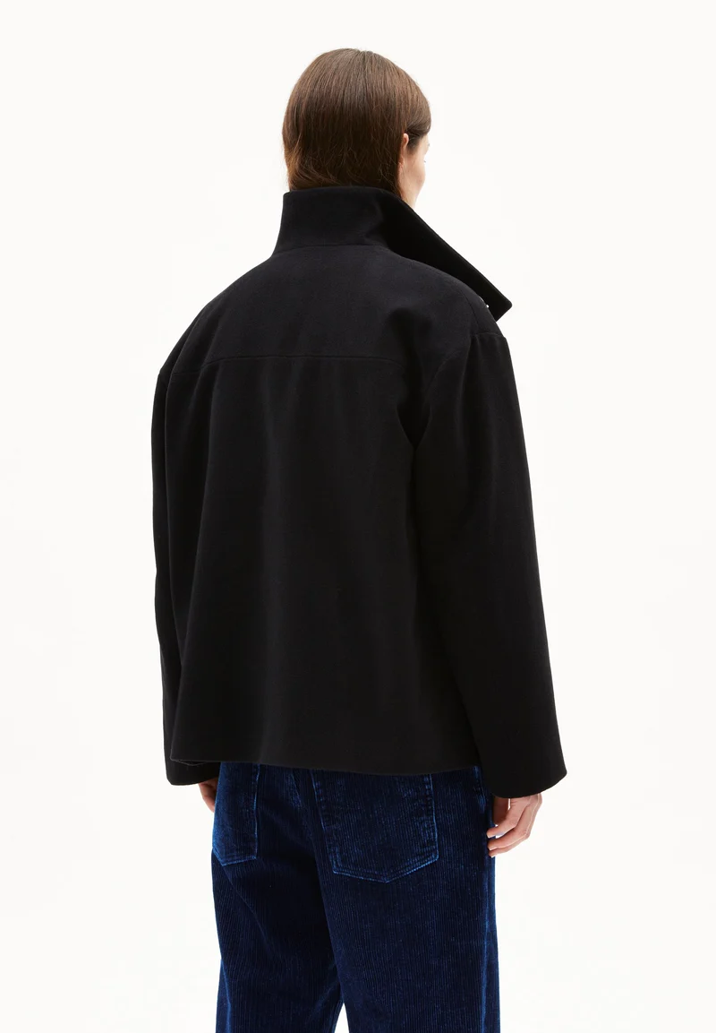 MAJELAA WOLLMANTEL | black