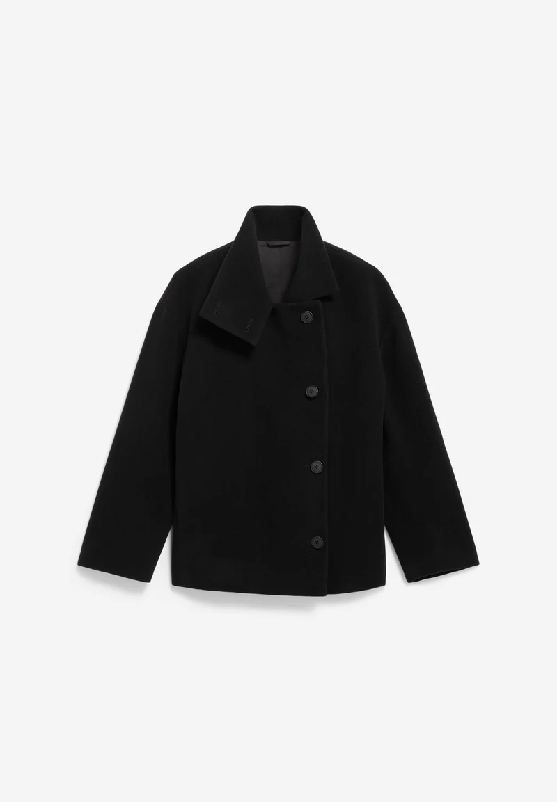 MAJELAA WOLLMANTEL | black