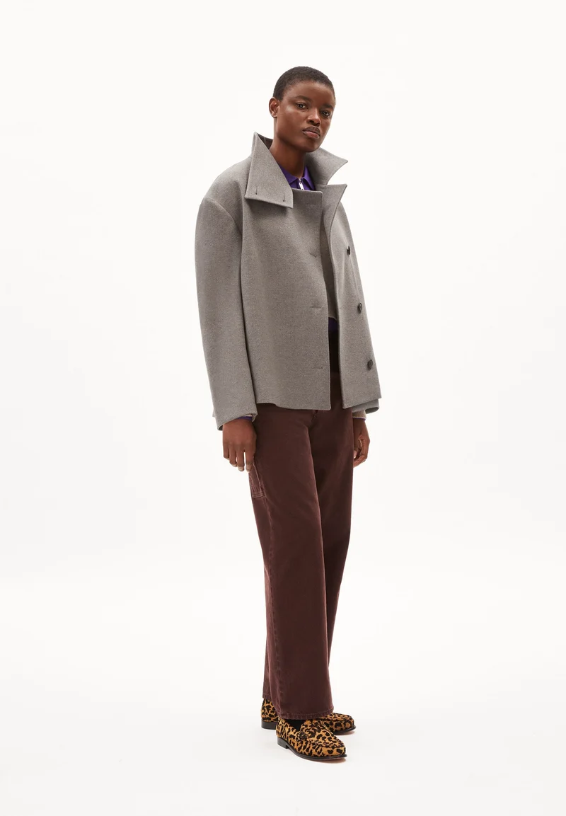 MAJELAA WOLLMANTEL | dark caramel melange
