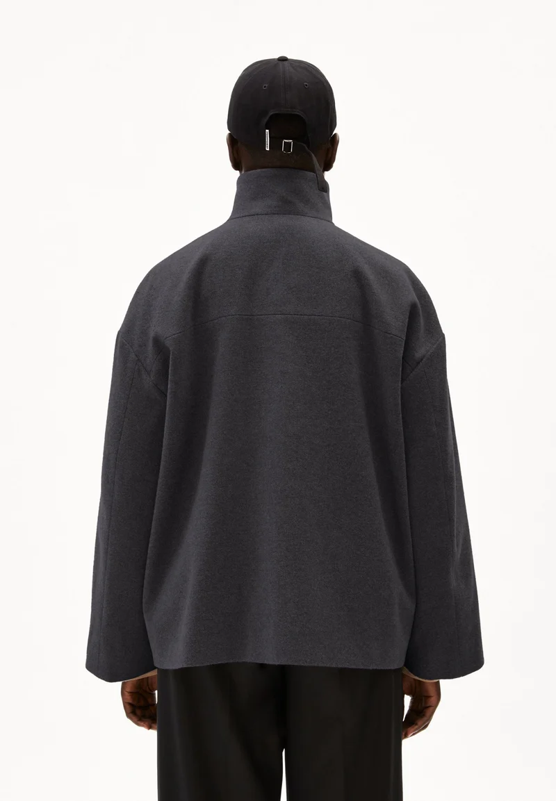 MAJELAA WOLLMANTEL | steel melange