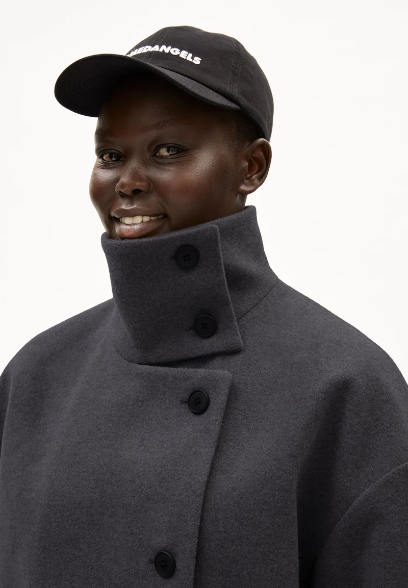 MAJELAA WOLLMANTEL | steel melange