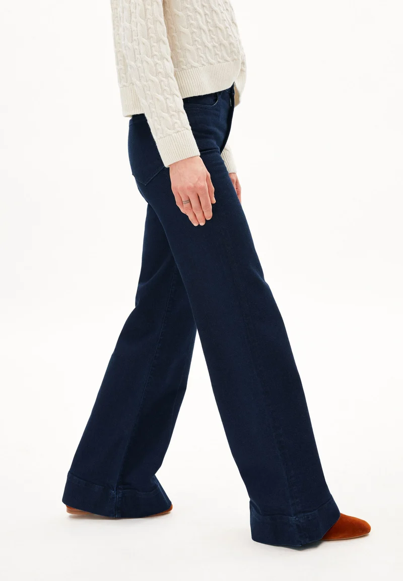 MURLIAA HIGH WAIST WIDE JEANS | rinse