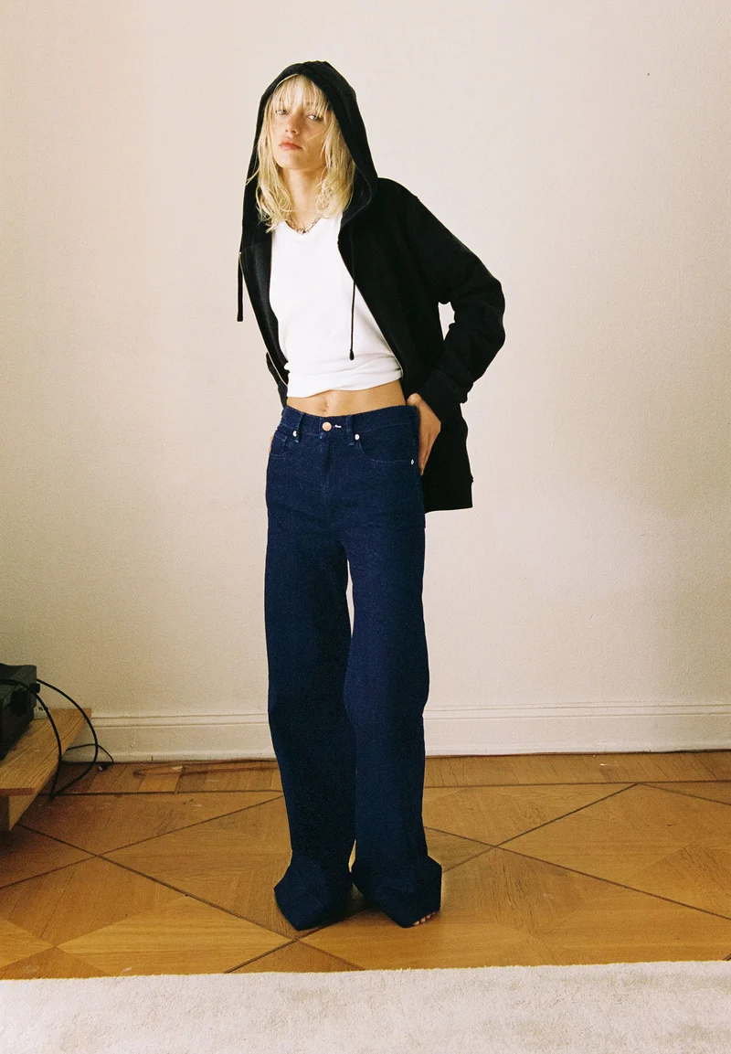 MURLIAA HIGH WAIST WIDE JEANS | rinse