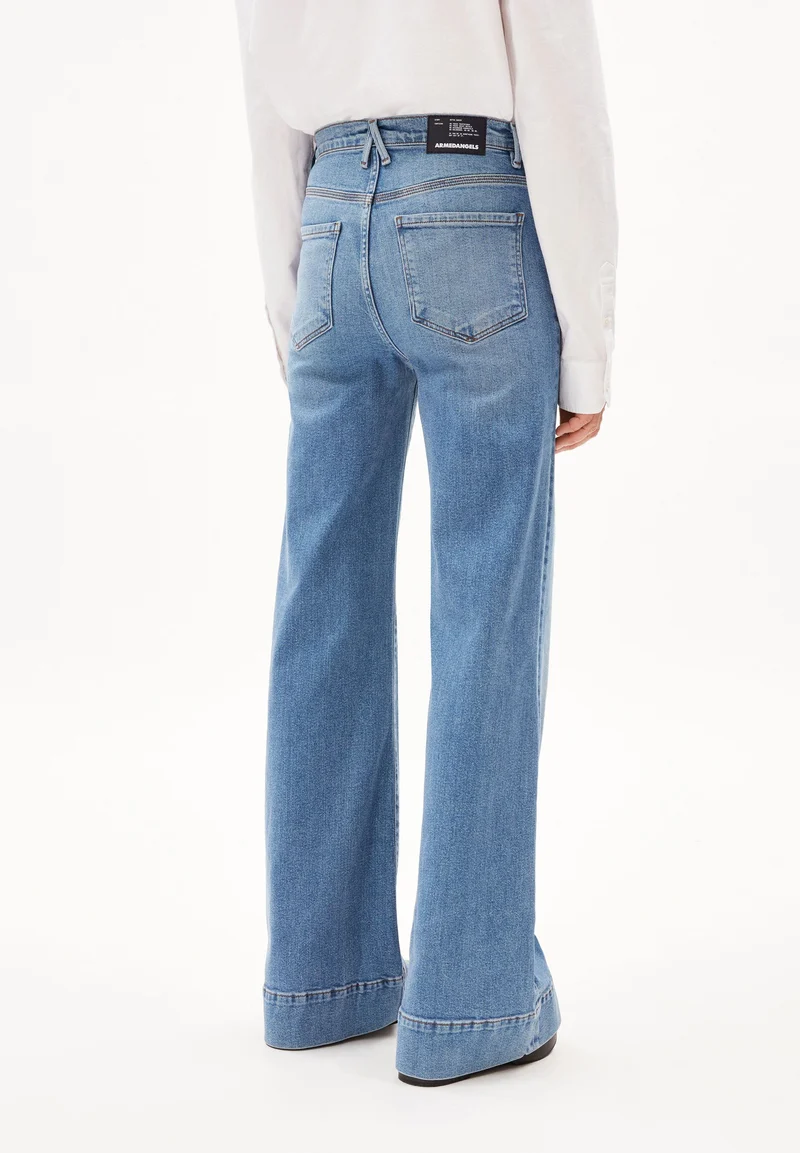 MURLIAA HIGH WAIST WIDE JEANS | misty blue