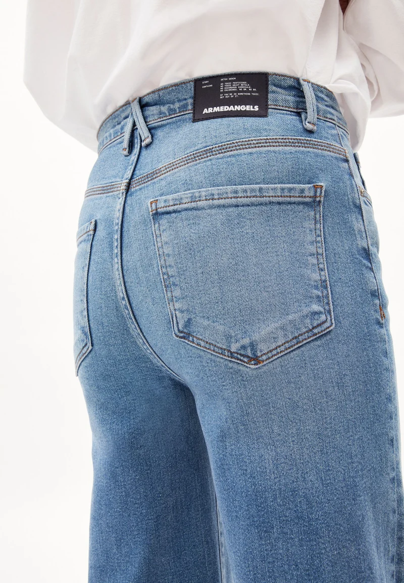 MURLIAA HIGH WAIST WIDE JEANS | misty blue