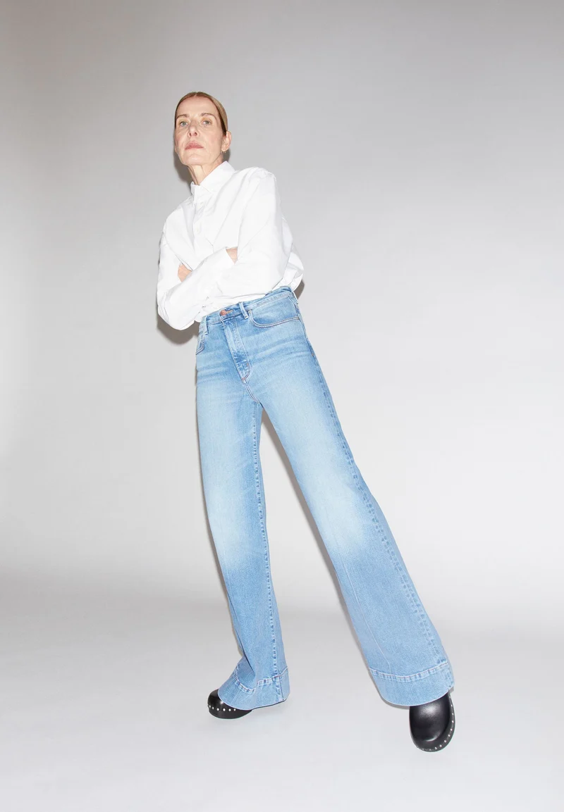 MURLIAA HIGH WAIST WIDE JEANS | misty blue