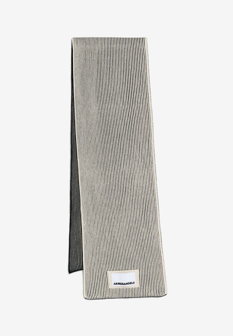 YURAA LOGO SCARF | black-undyed
