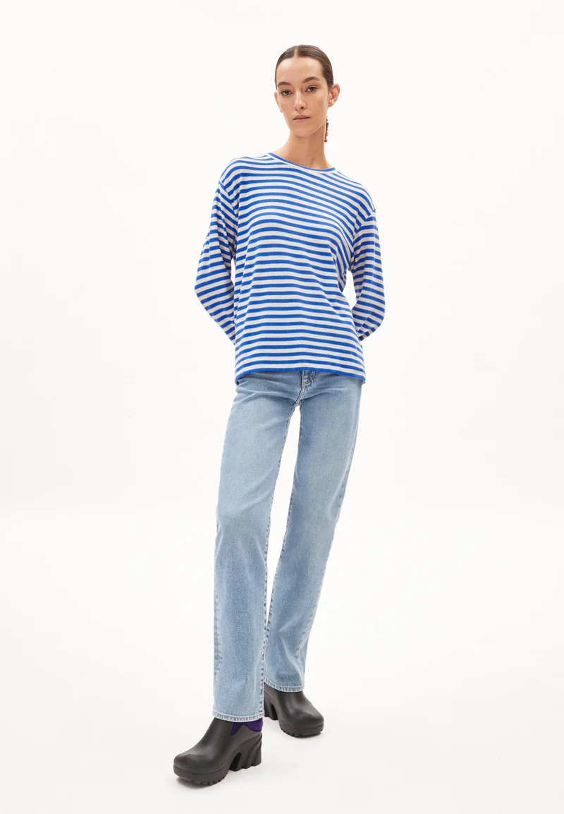MARYNAA KNITTED STRIPE | warm blue-kitt