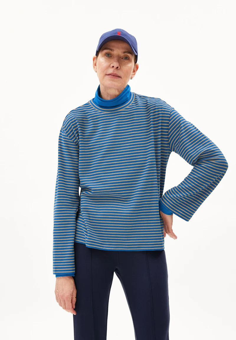 MARYNAA MINI STRIPE | warm blue-light cloudberry