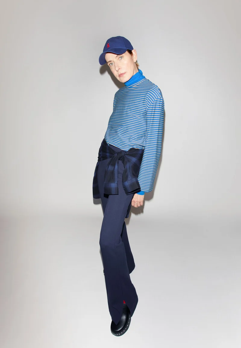 MARYNAA MINI STRIPE | warm blue-light cloudberry