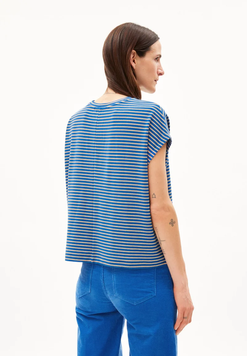 JAANISA MINI STRIPE | warm blue-light cloudberry