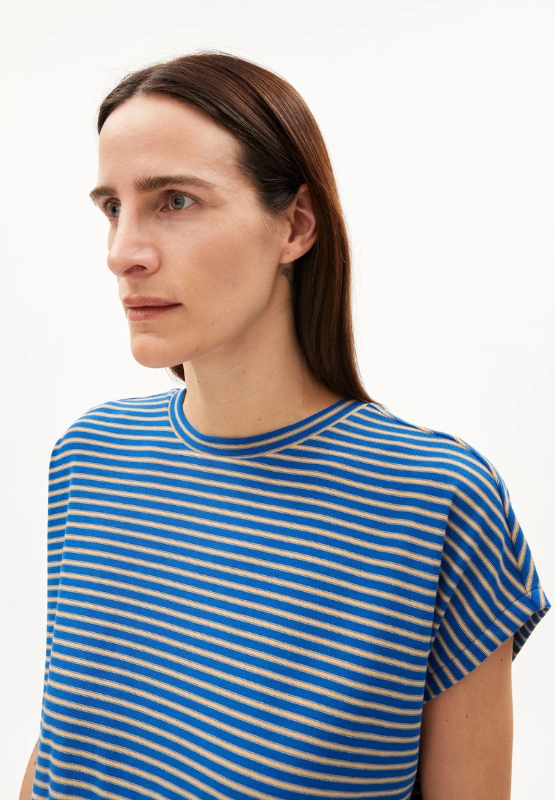 JAANISA MINI STRIPE | warm blue-light cloudberry