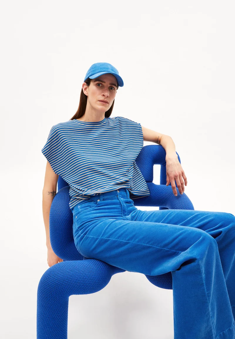JAANISA MINI STRIPE | warm blue-light cloudberry