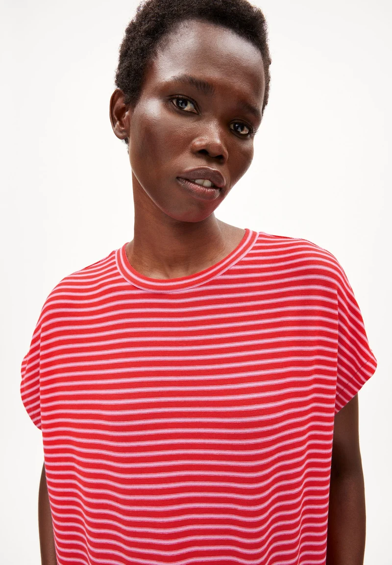 JAANISA MINI STRIPE | red alert-pink me up more