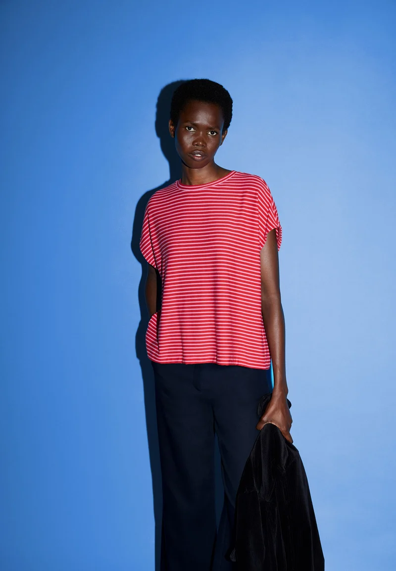 JAANISA MINI STRIPE | red alert-pink me up more